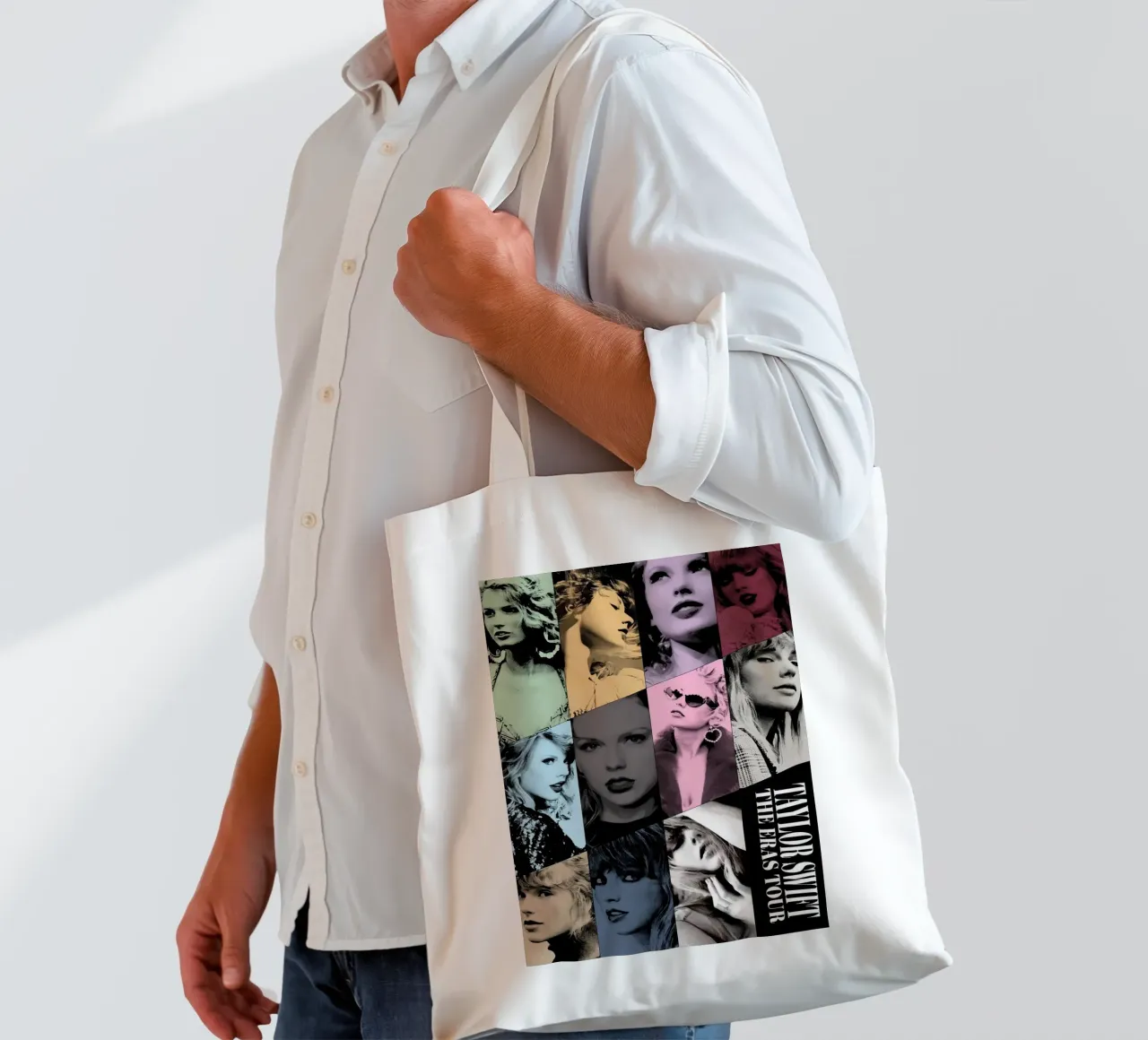 taylor swift il tour delle ere borsa in juta da posterindo