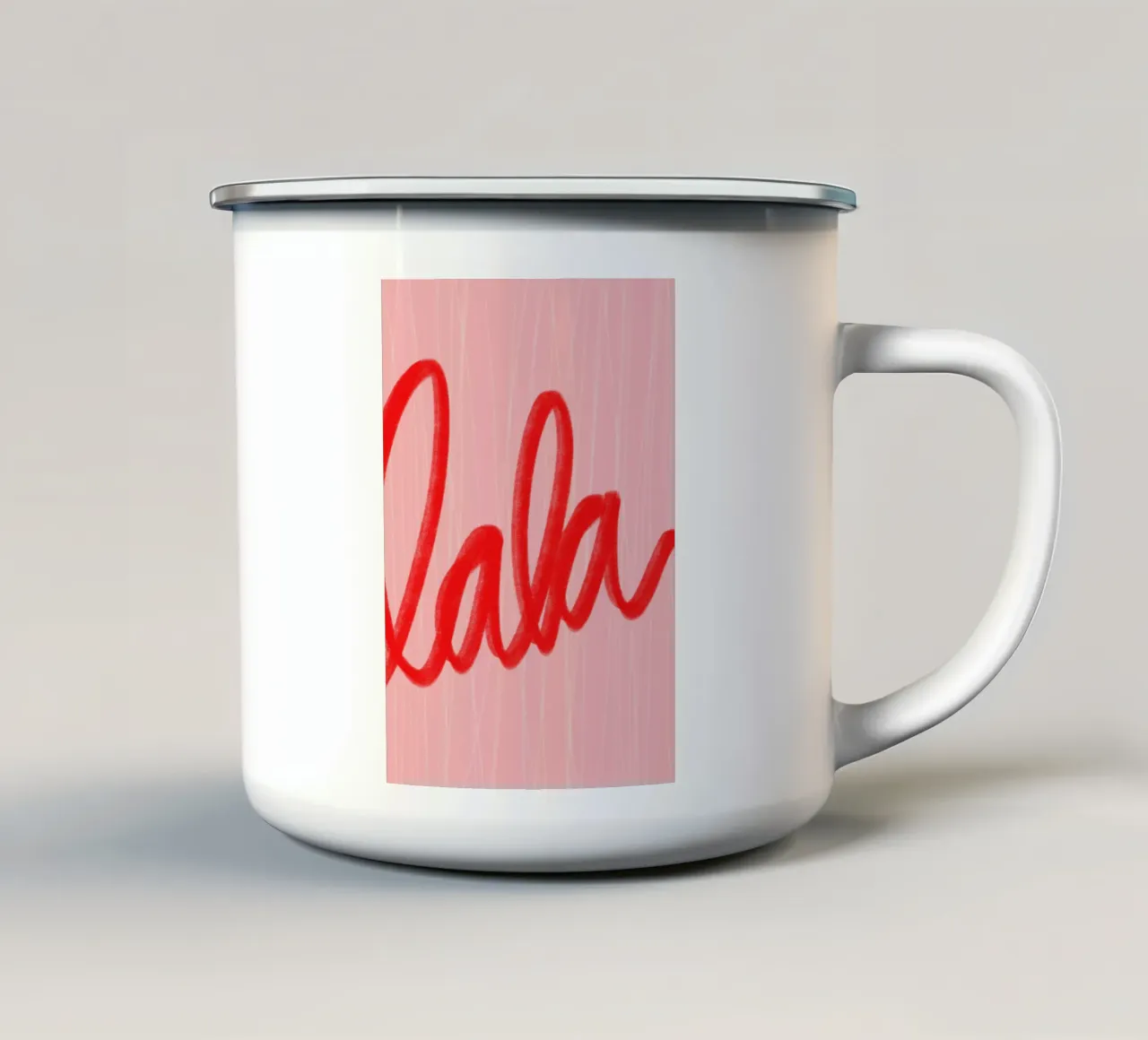 lalala tazza in smalto da Hej Ibiza by Ute Arnold