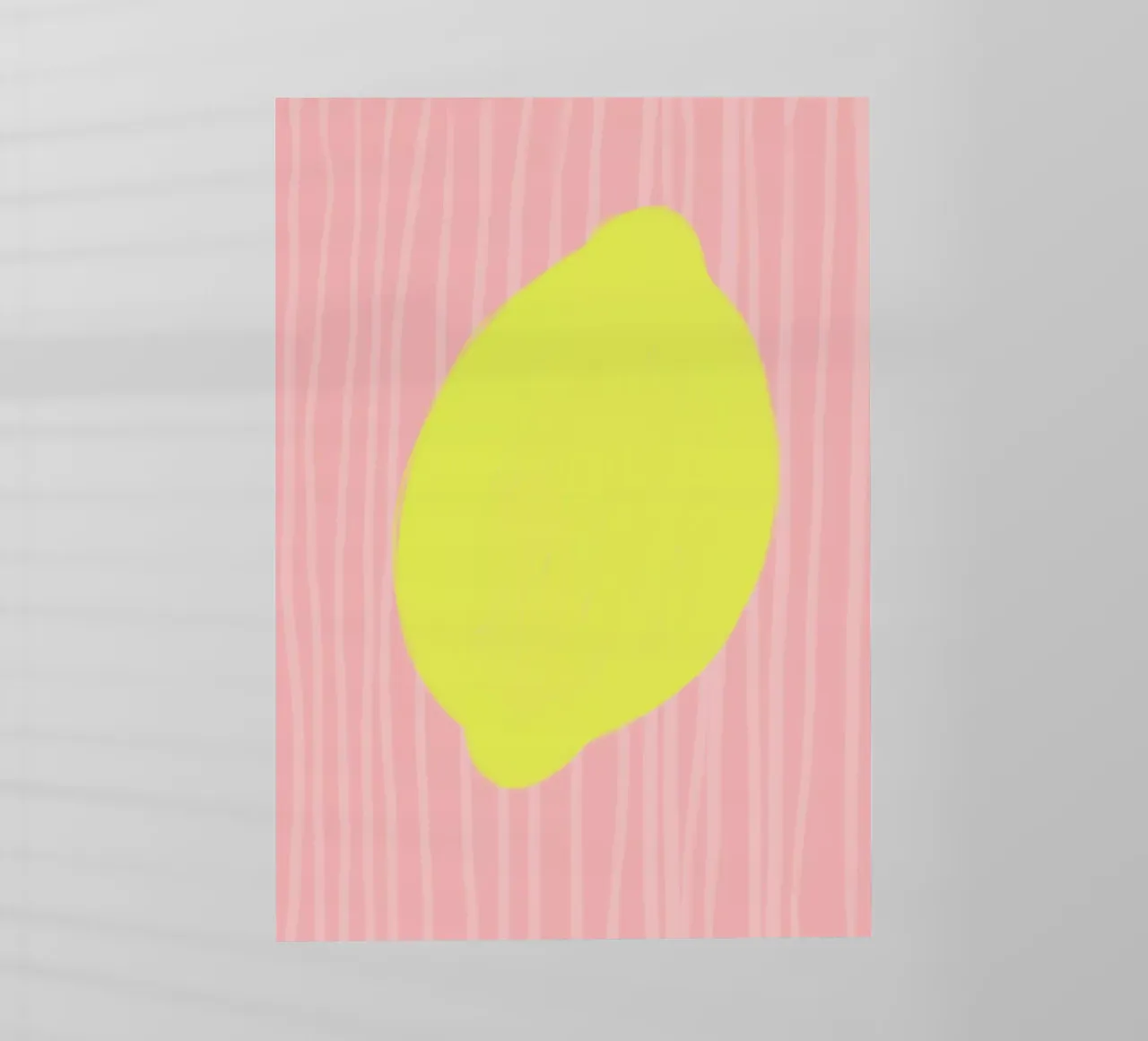 Zitrone Lemon gestreift soft Backlit Folie von Hej Ibiza by Ute Arnold