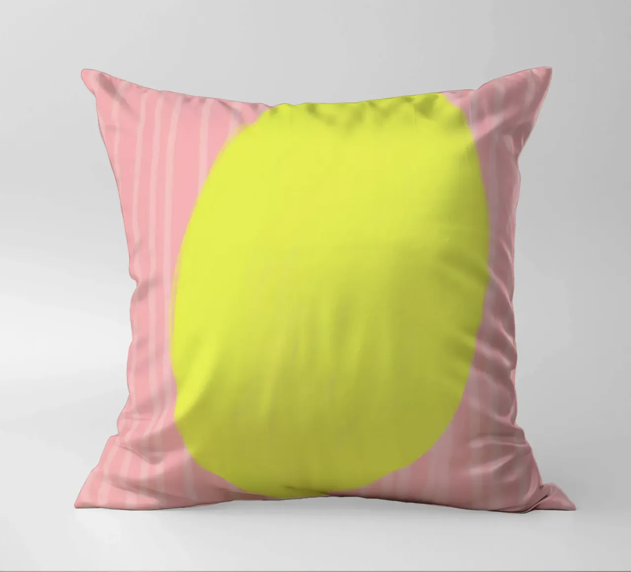 Zitrone Lemon gestreift soft cuscino da Hej Ibiza by Ute Arnold