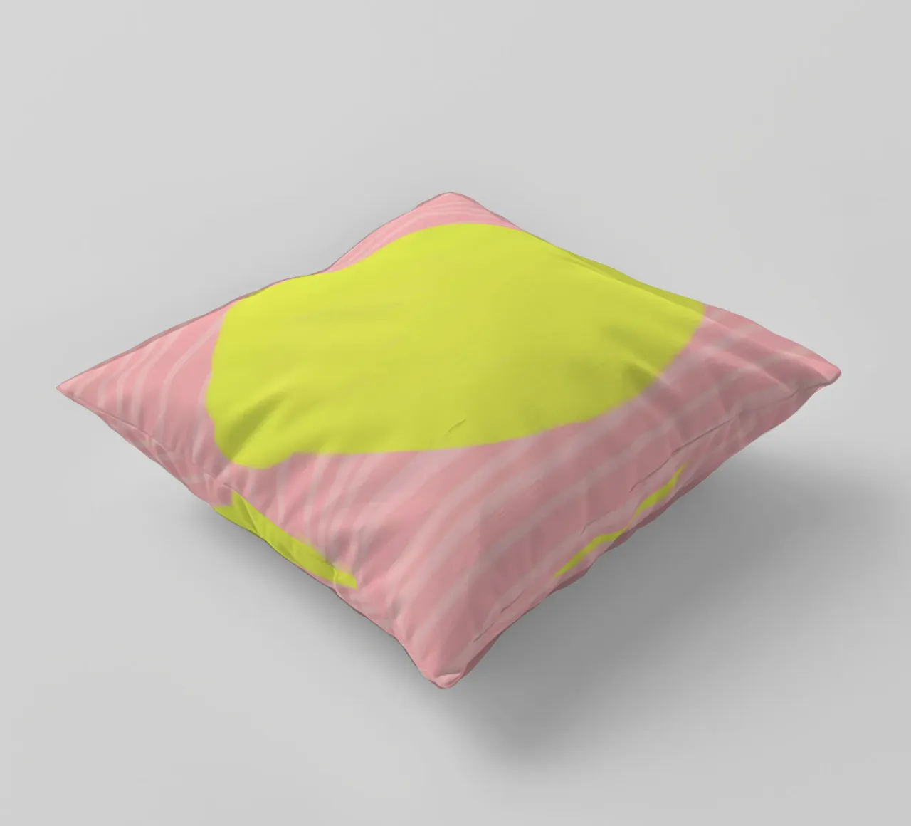 Zitrone Lemon gestreift soft cuscino da Hej Ibiza by Ute Arnold