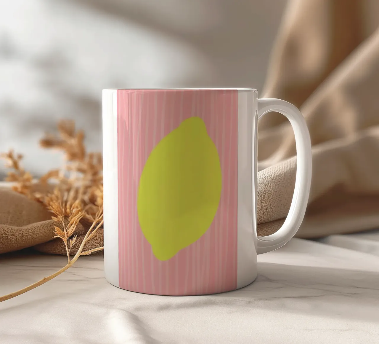 Lemon soft Keramik Tasse von Hej Ibiza by Ute Arnold
