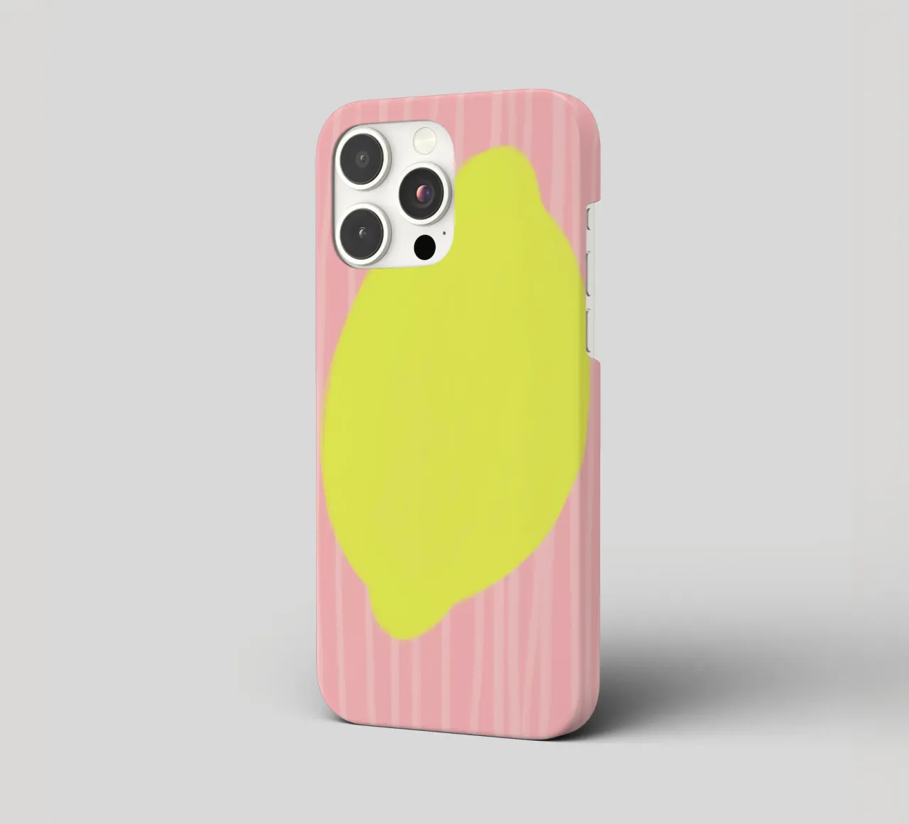 Zitrone Lemon gestreift soft iPhone Hülle von Hej Ibiza by Ute Arnold