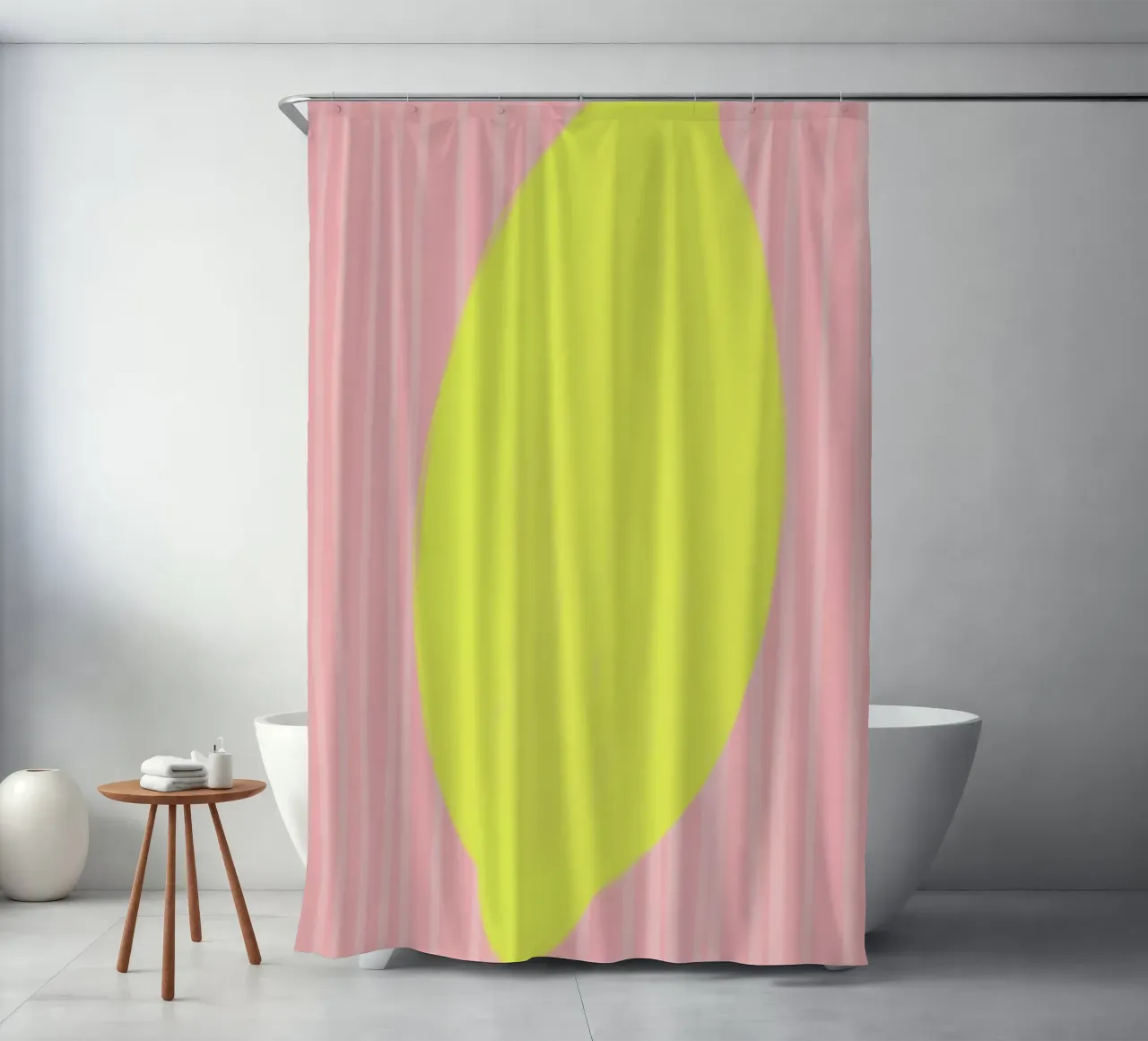 Zitrone Lemon gestreift soft tenda da doccia da Hej Ibiza by Ute Arnold