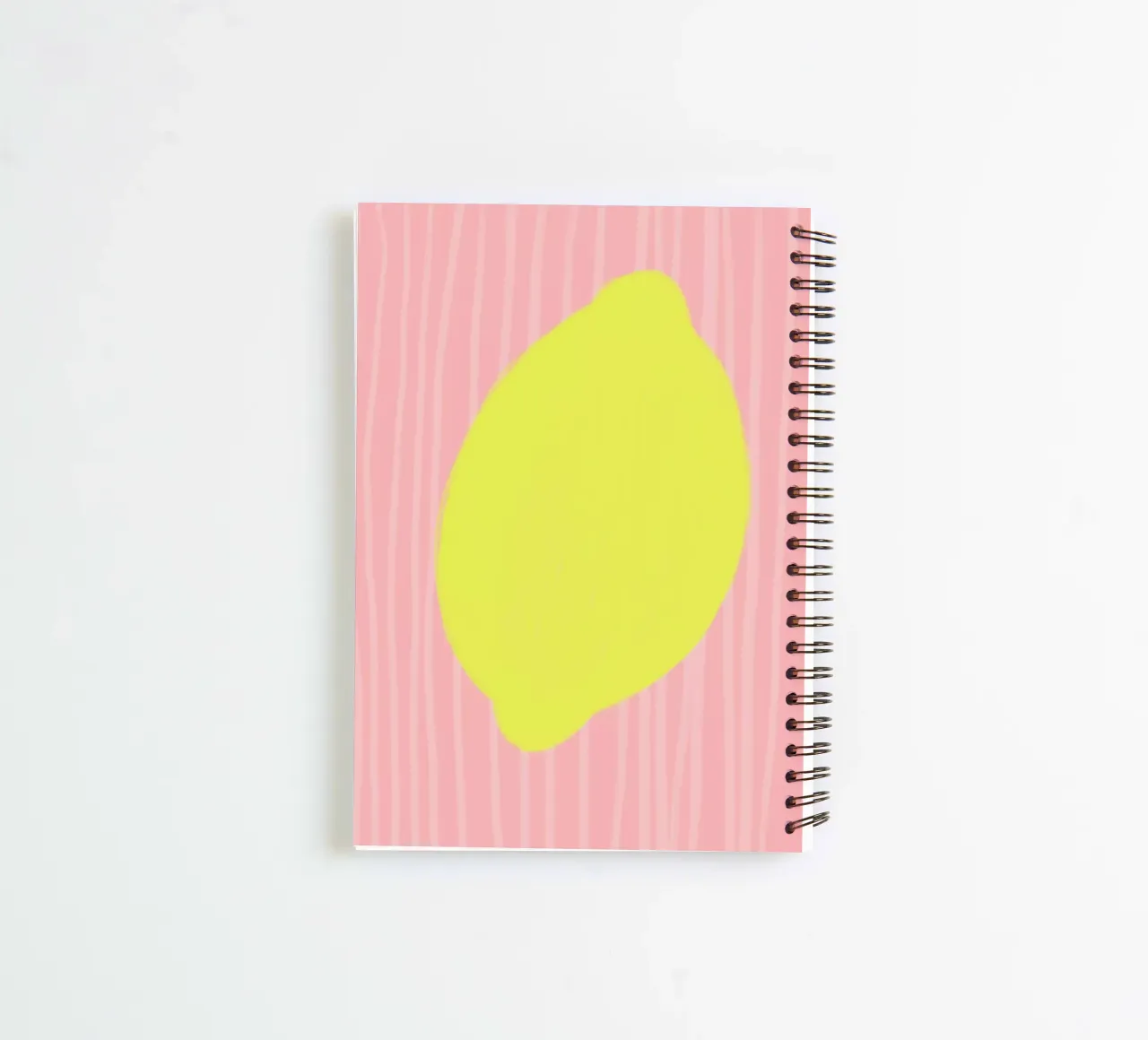 Zitrone Lemon gestreift soft diario ad anelli da Hej Ibiza by Ute Arnold
