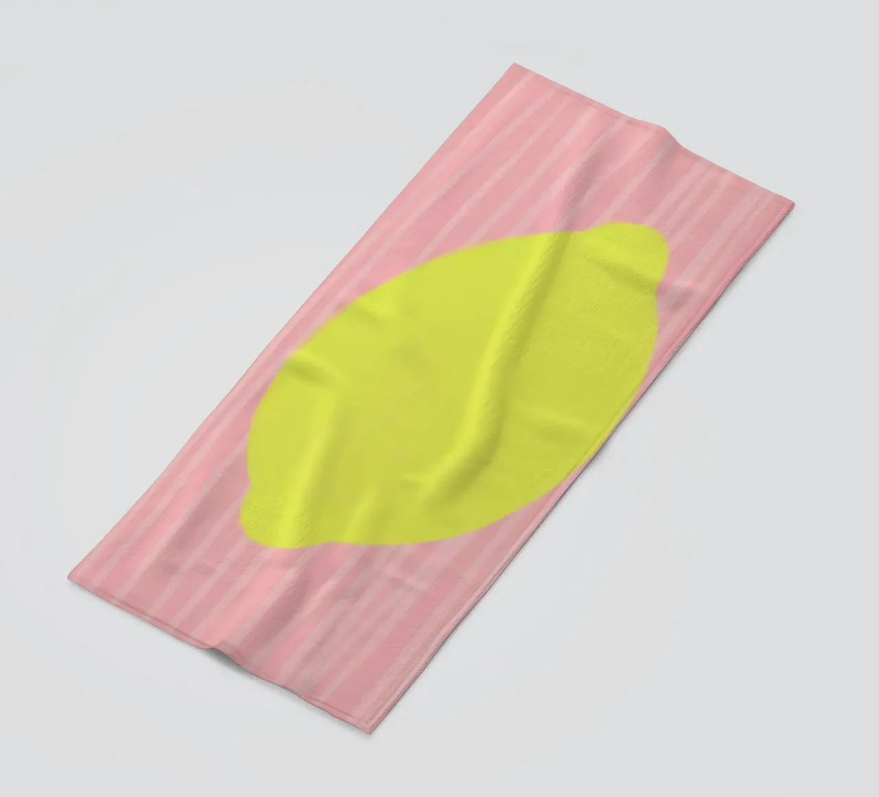 Zitrone Lemon gestreift soft Strandtuch von Hej Ibiza by Ute Arnold