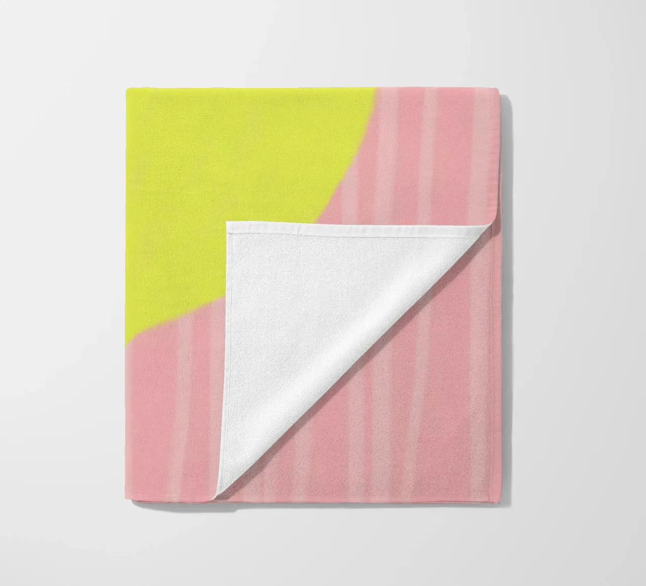 Zitrone Lemon gestreift soft Strandtuch von Hej Ibiza by Ute Arnold