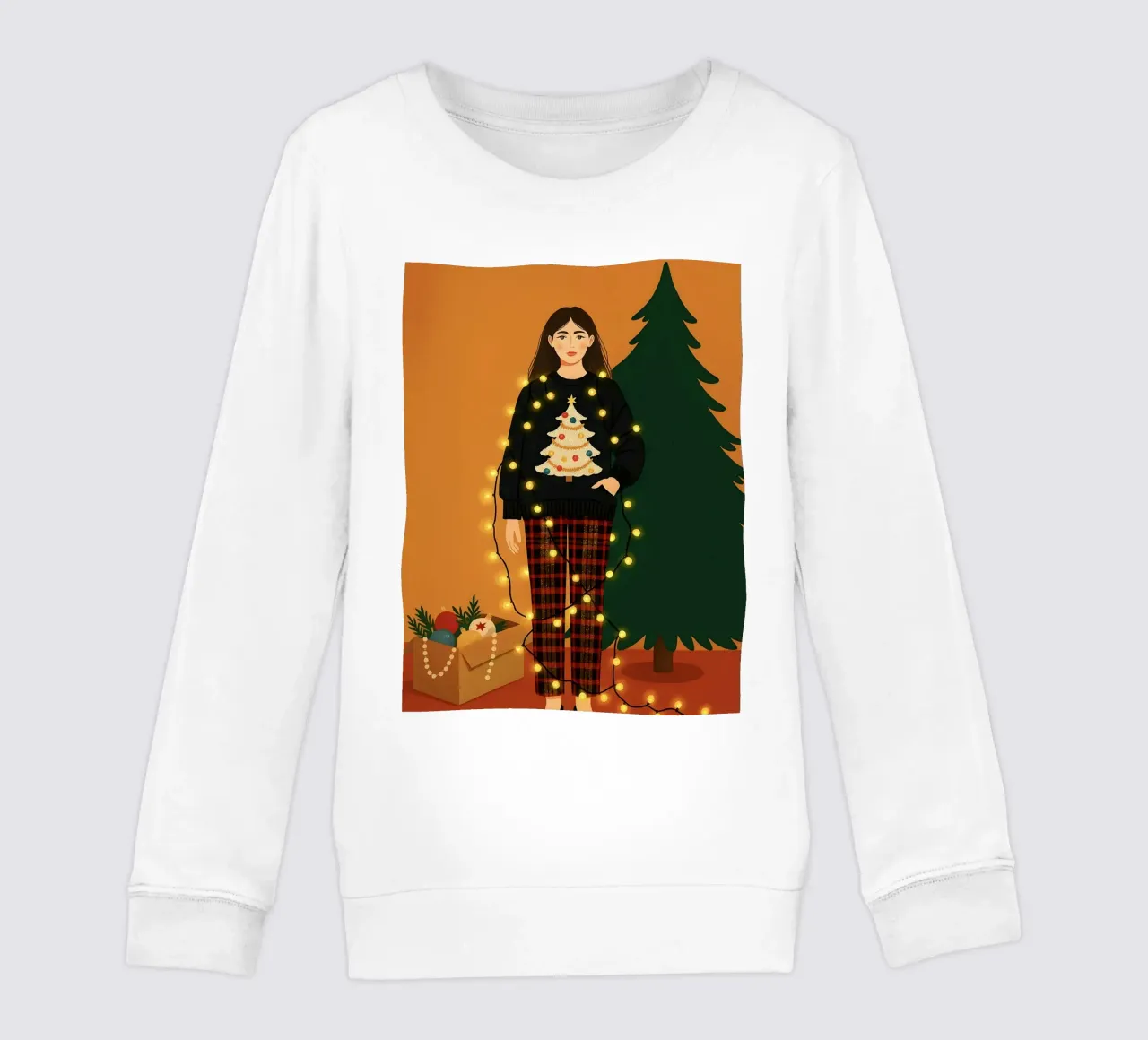 DECORARE L'ALBERO DI NATALE felpa bambino da CHRISTMAS ART