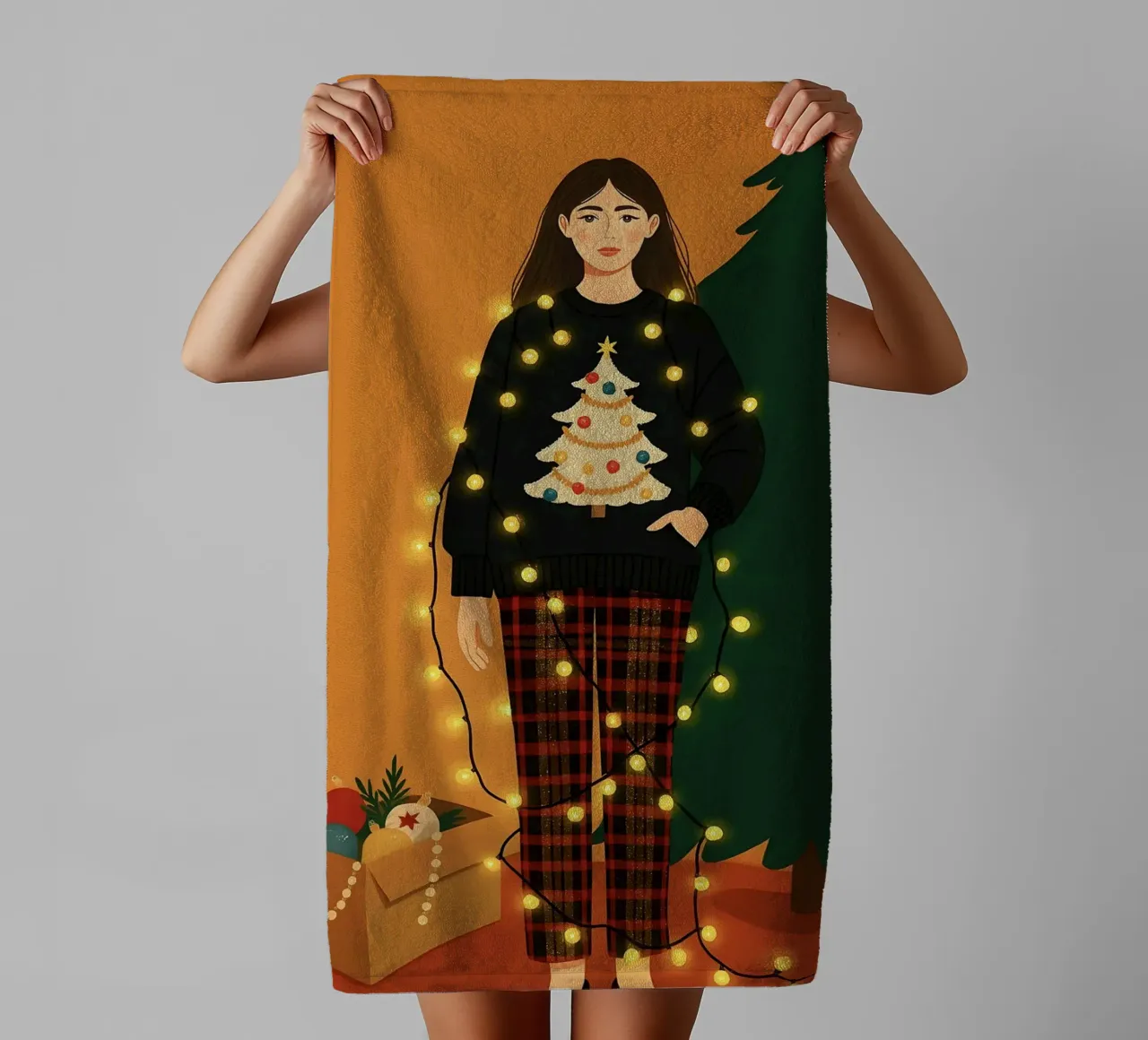 DECORARE L'ALBERO DI NATALE asciugamano da bagno da CHRISTMAS ART