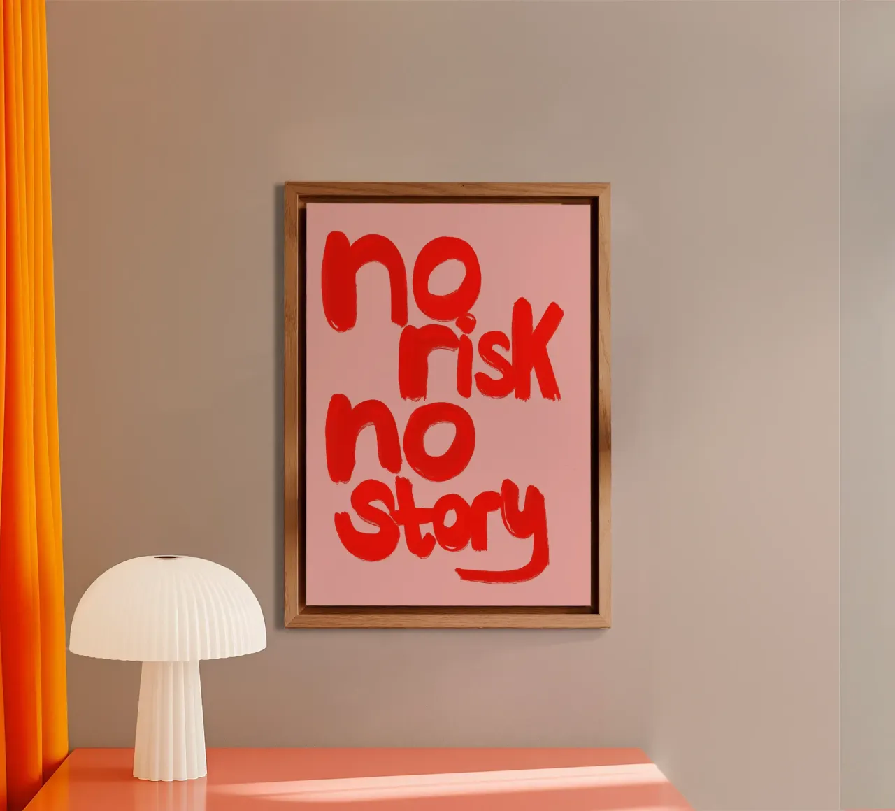 no risk no story alluminio dibond da Hej Ibiza by Ute Arnold