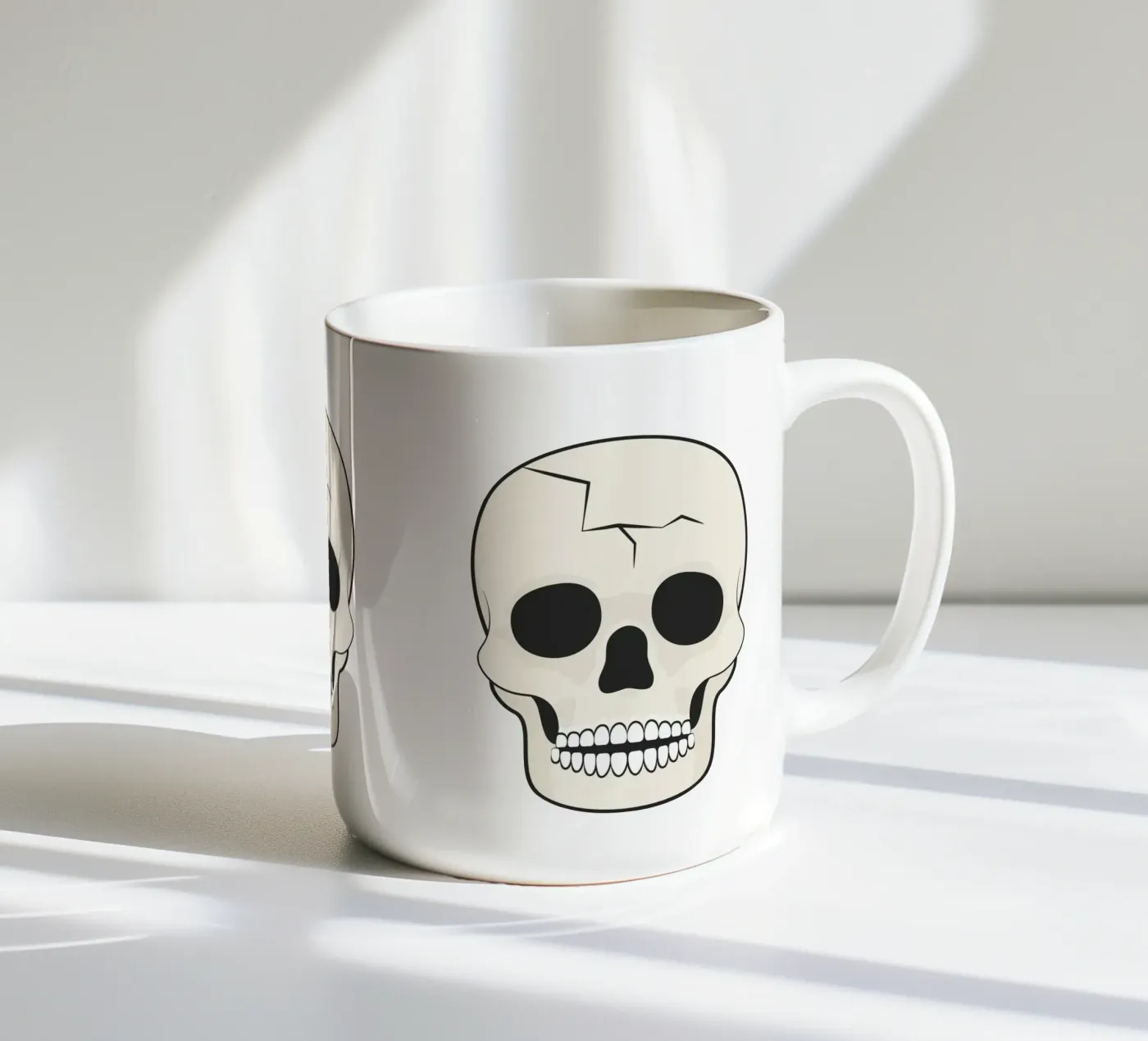 Skull ceramic mug by Lidia Blomgren