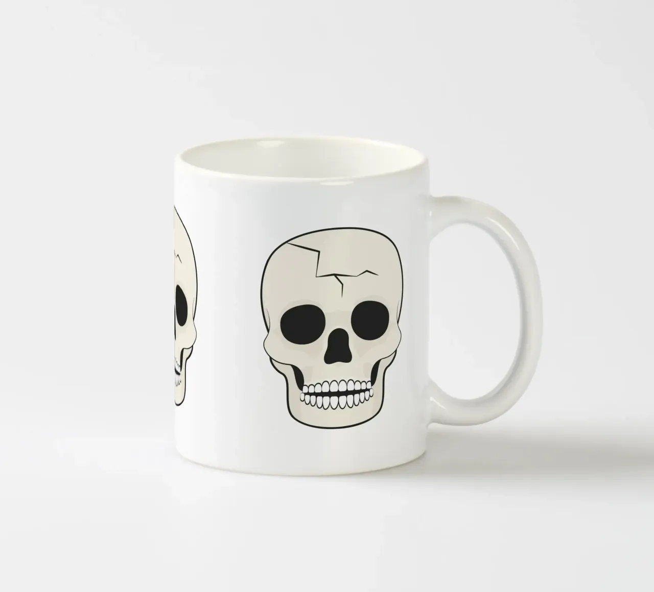 Skull tazza in ceramica da Lidia Blomgren