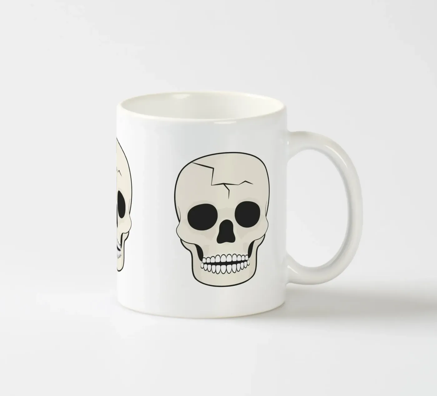 Skull ceramic mug by Lidia Blomgren