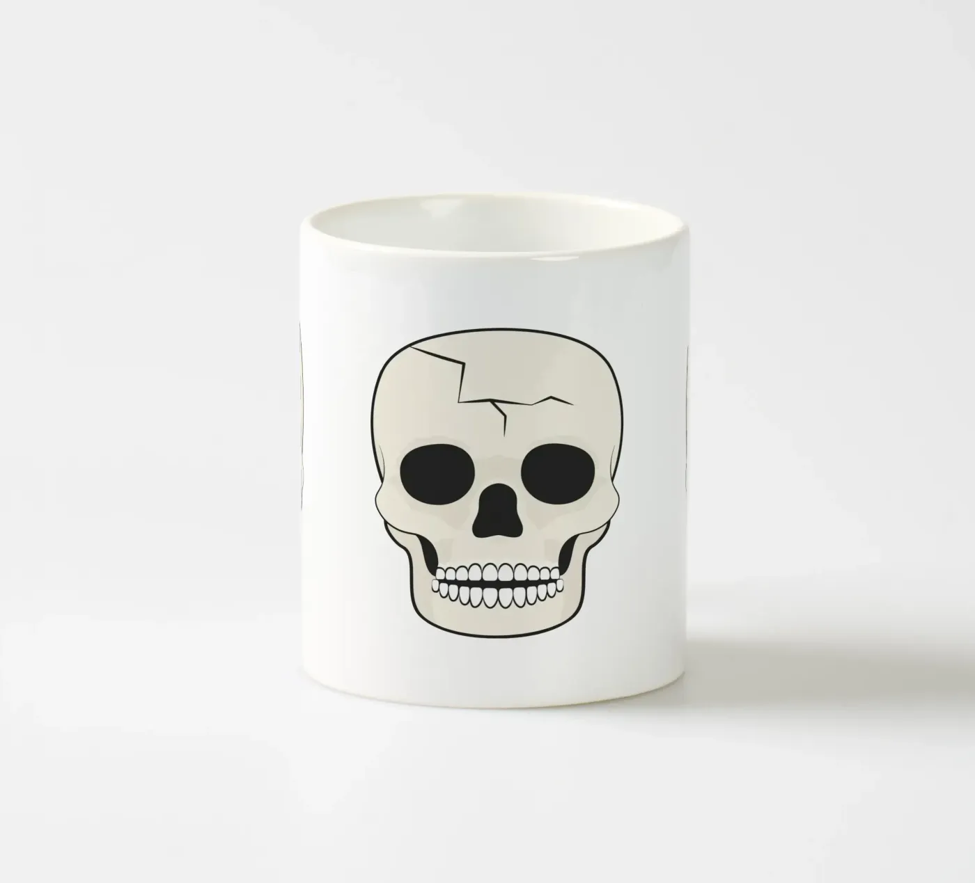 Skull ceramic mug by Lidia Blomgren