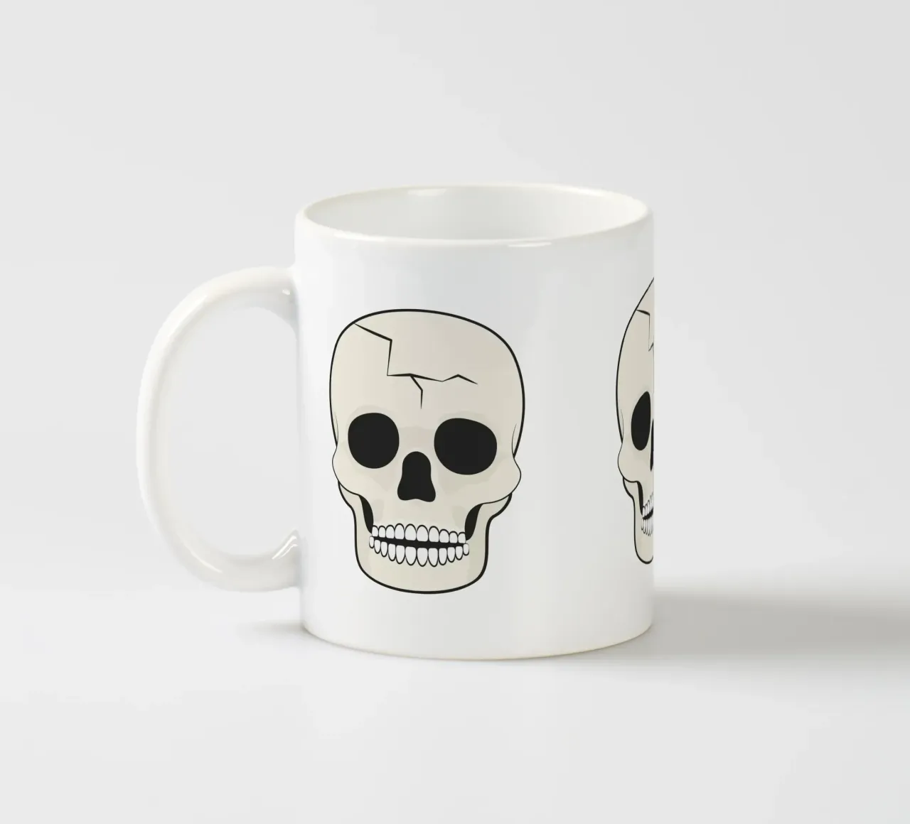 Skull tazza in ceramica da Lidia Blomgren