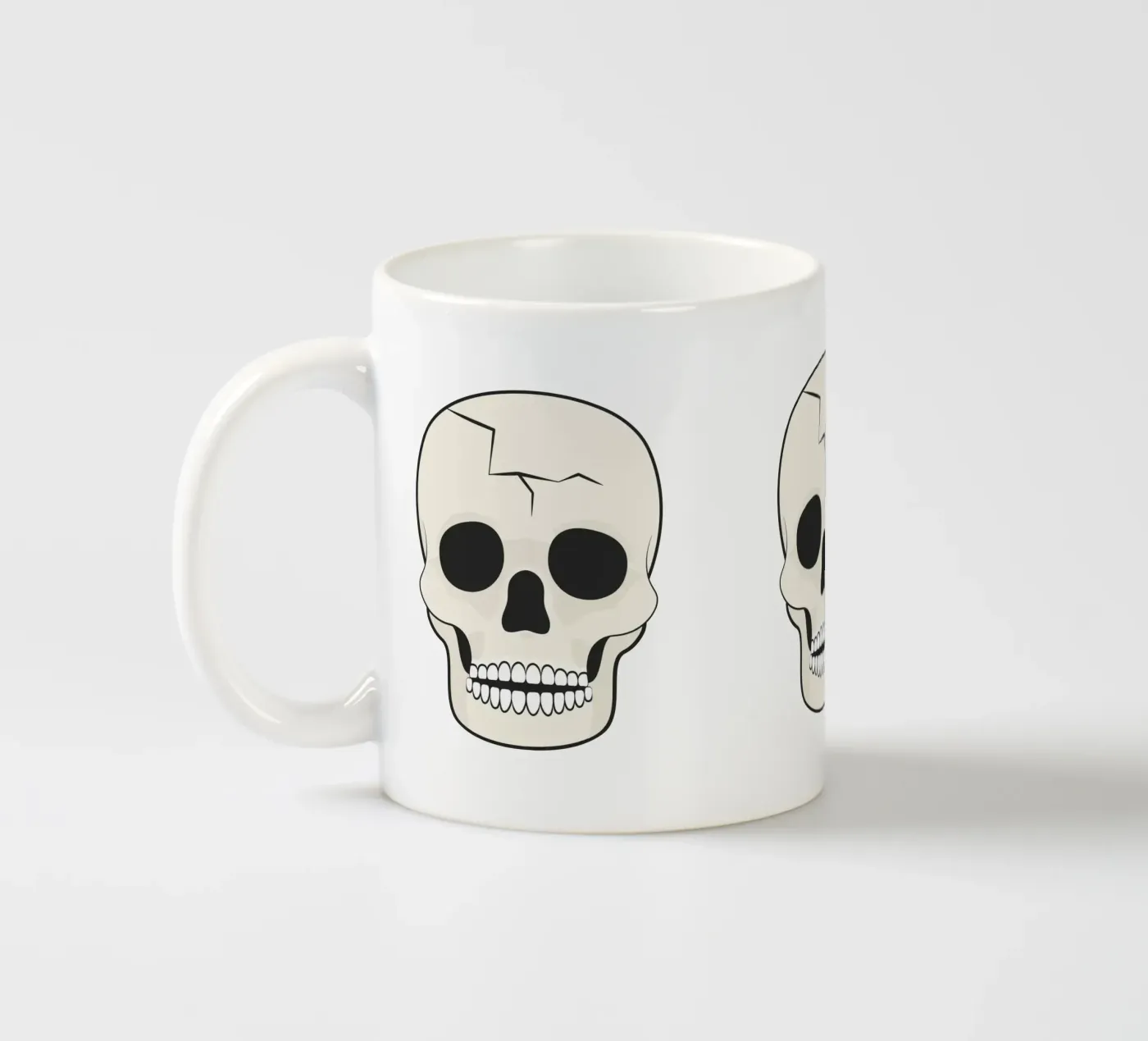 Skull ceramic mug by Lidia Blomgren