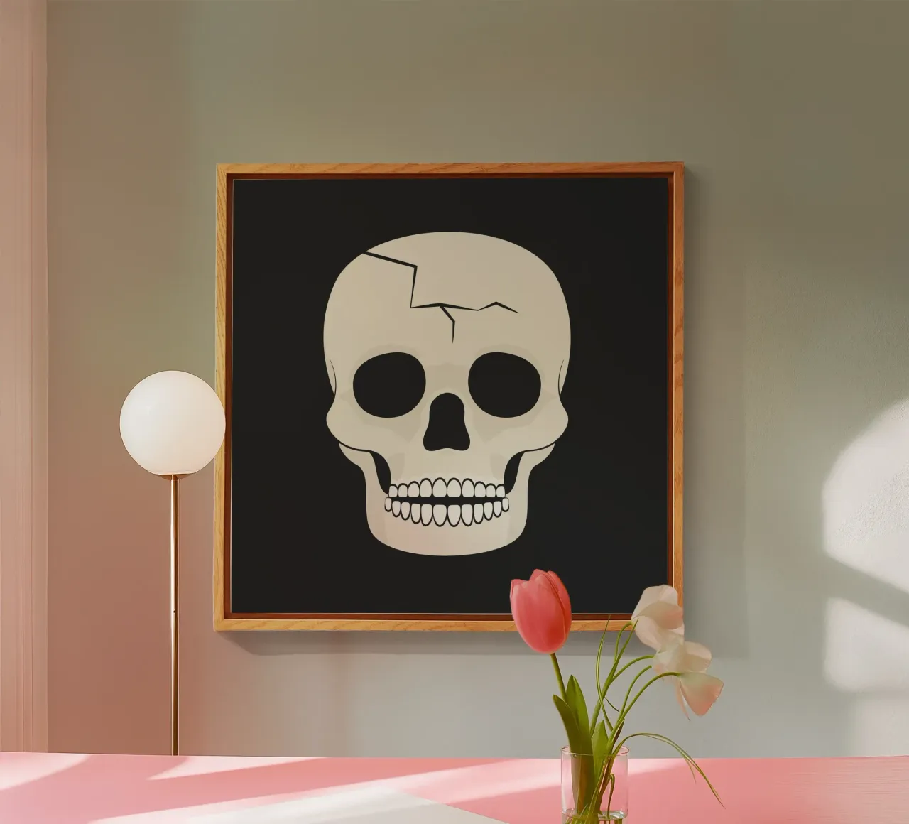 Skull acrylic glass by Lidia Blomgren