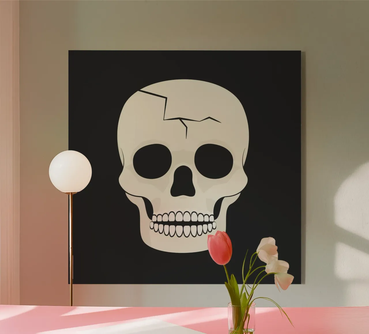 Skull acrylic glass by Lidia Blomgren