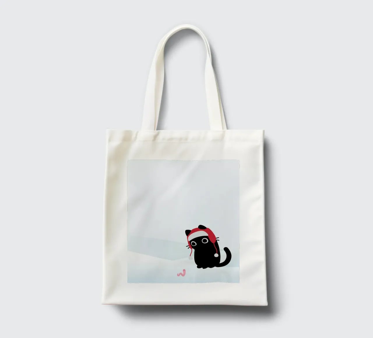 Cat & Worm #2 tote bag by Hightown Design