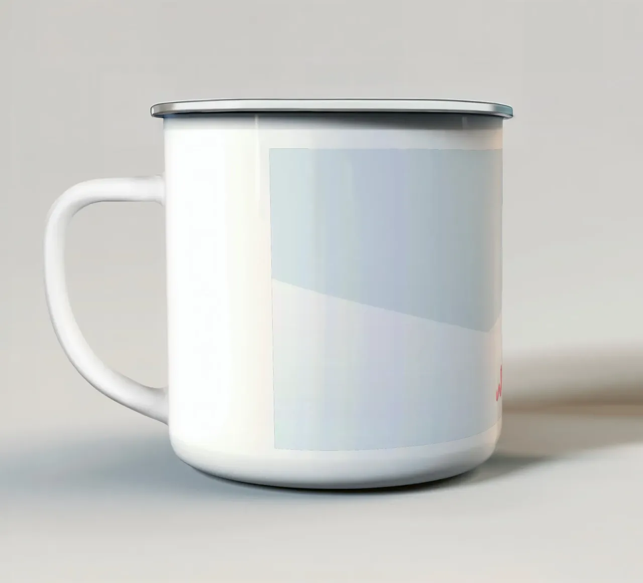 Gatto e verme #2 tazza in smalto da Hightown Design