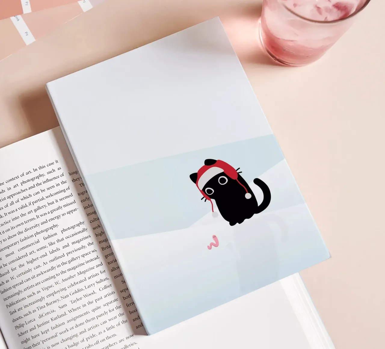 Cat & Worm #2 notebook by Hightown Design
