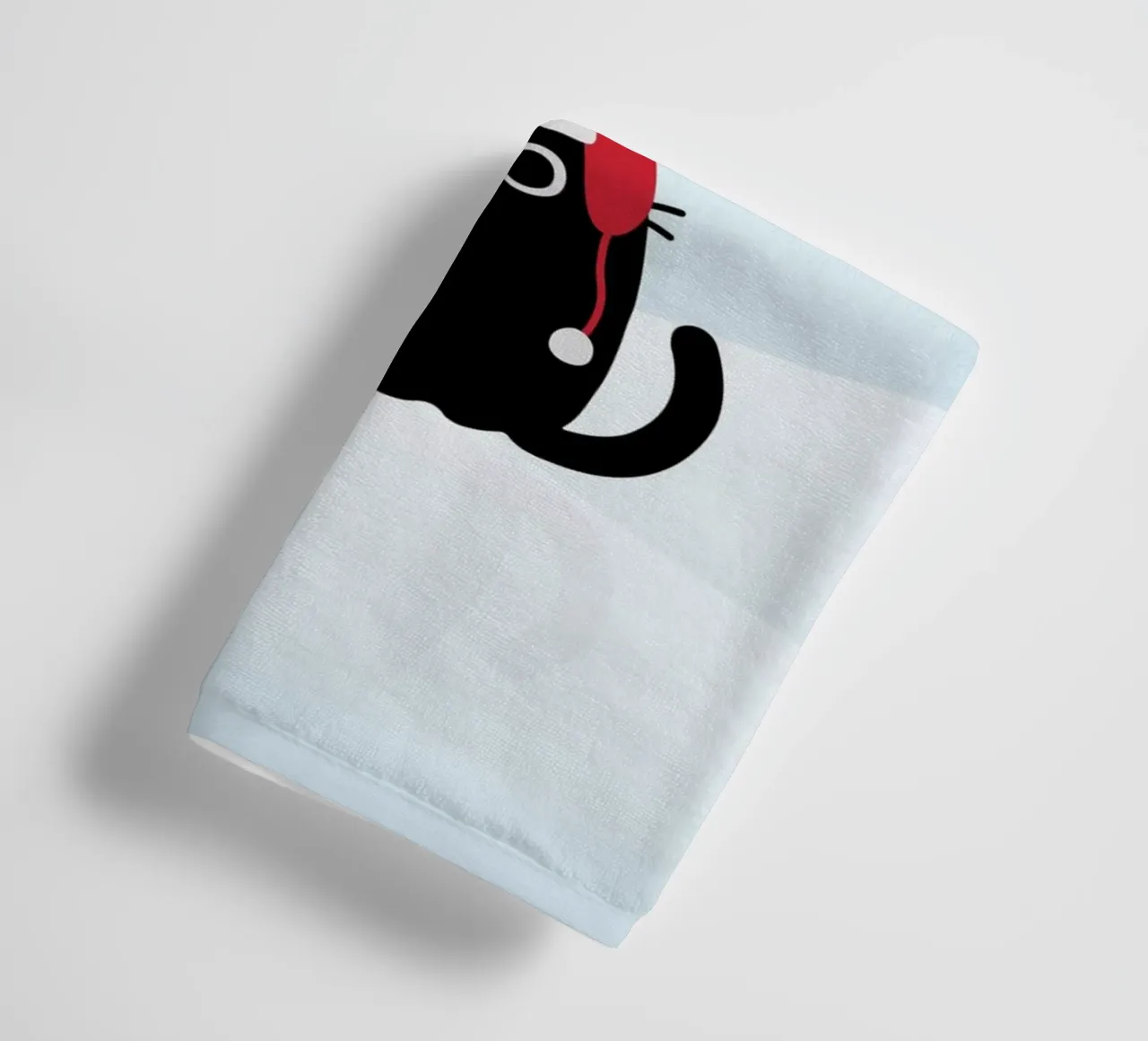 Cat & Worm #2 towel by Hightown Design