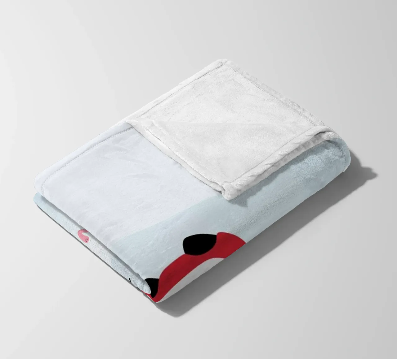Gatto e verme #2 coperta in pile da Hightown Design