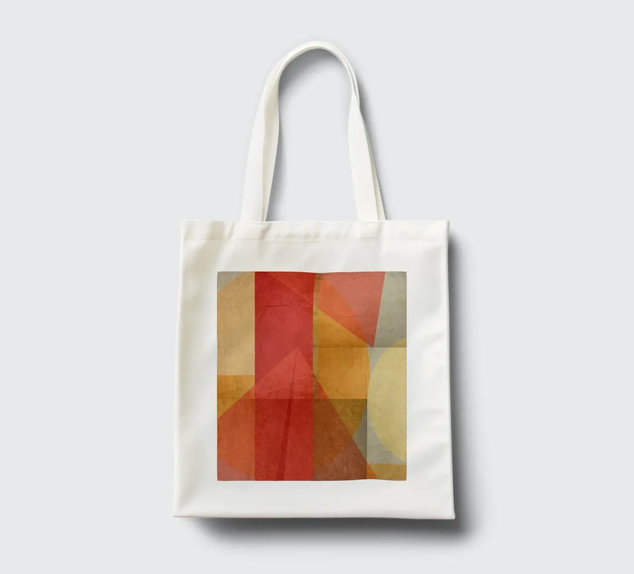 Abstract composition in red and yellow Jutebeutel von MirimoART