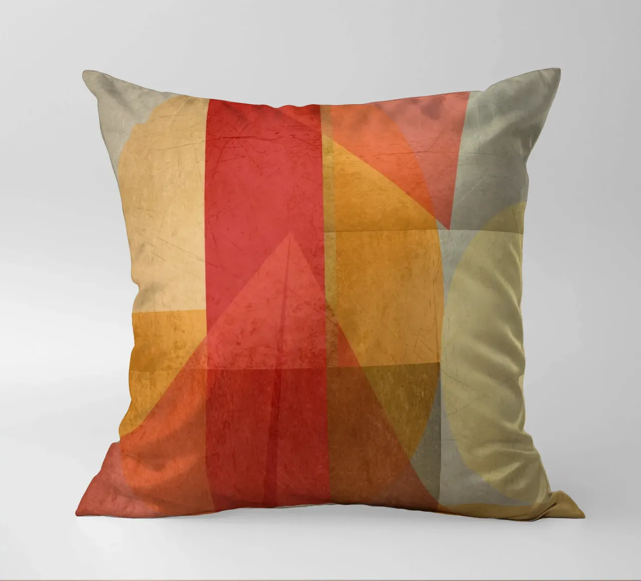 Abstract composition in red and yellow cuscino da MirimoART