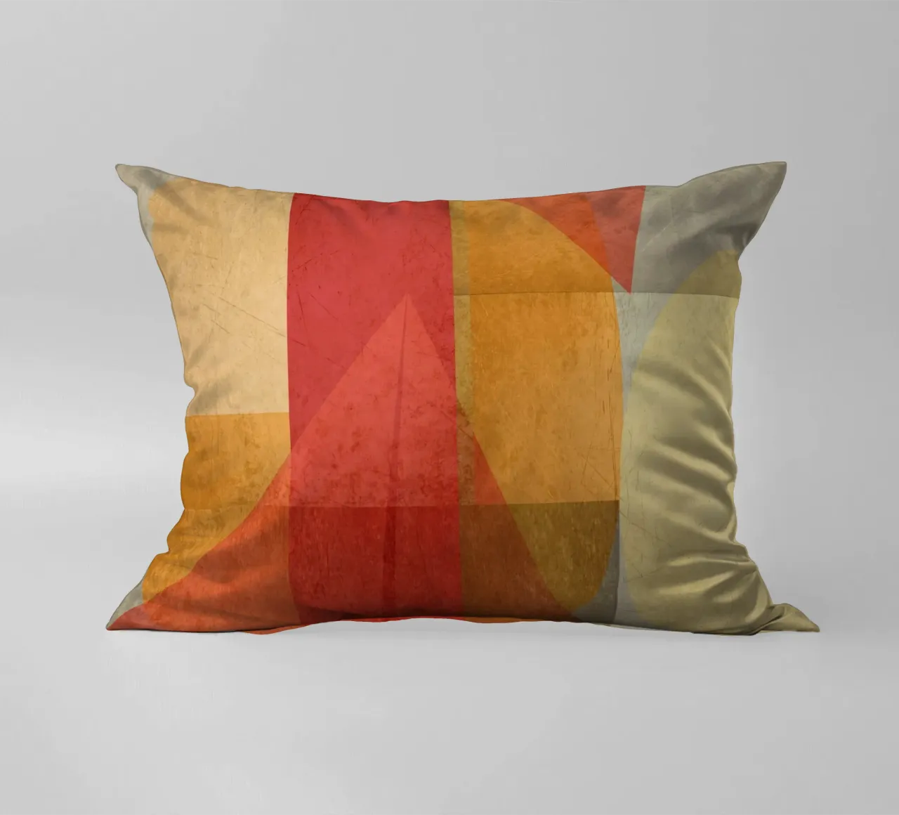 Abstract composition in red and yellow cuscino da MirimoART