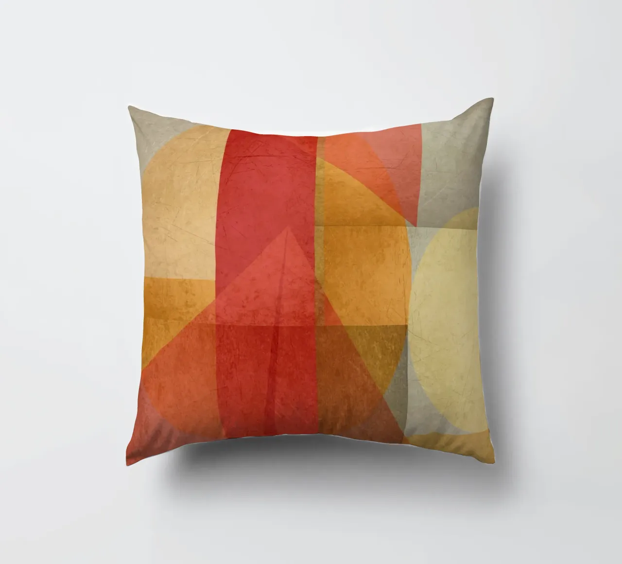 Abstract composition in red and yellow cuscino da MirimoART