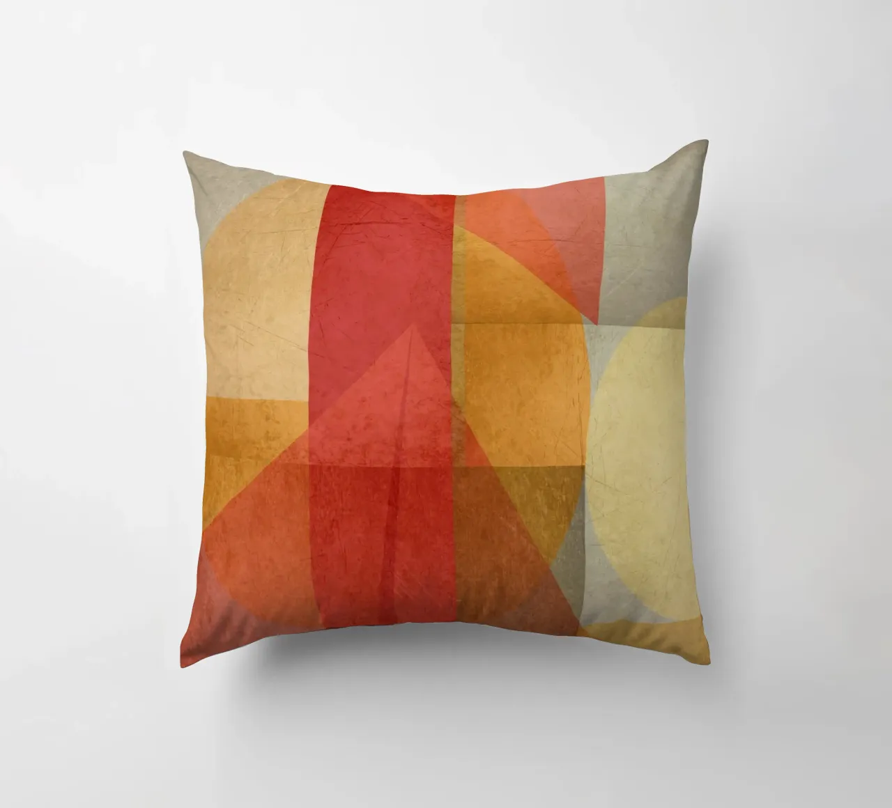 Abstract composition in red and yellow cuscino da MirimoART