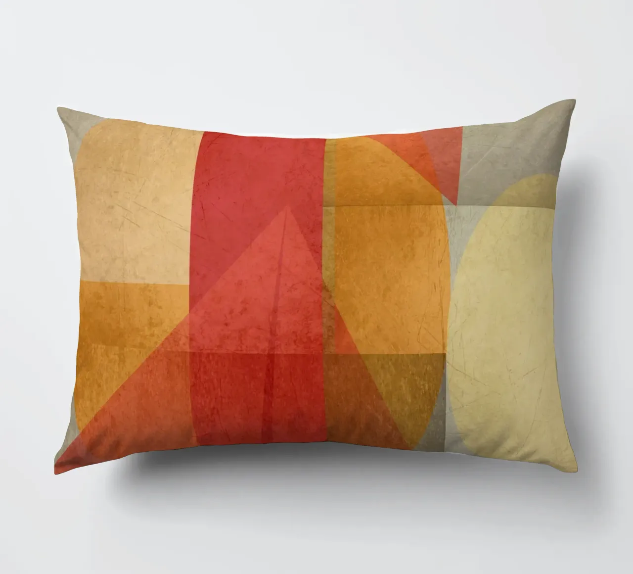 Abstract composition in red and yellow cuscino da MirimoART