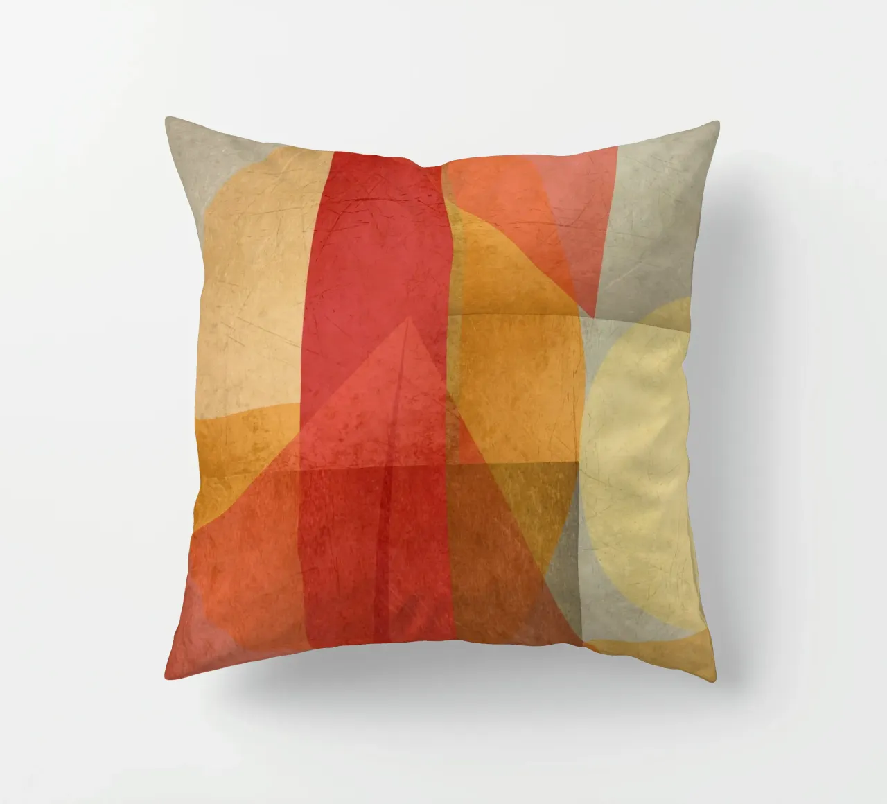 Abstract composition in red and yellow cuscino da MirimoART