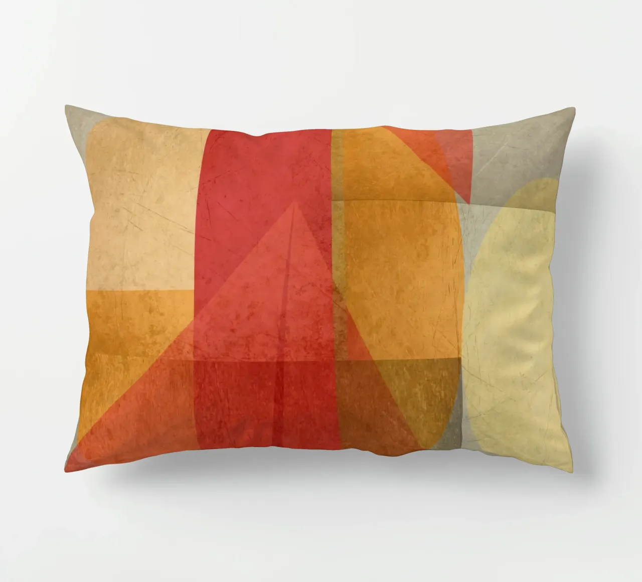 Abstract composition in red and yellow cuscino da MirimoART