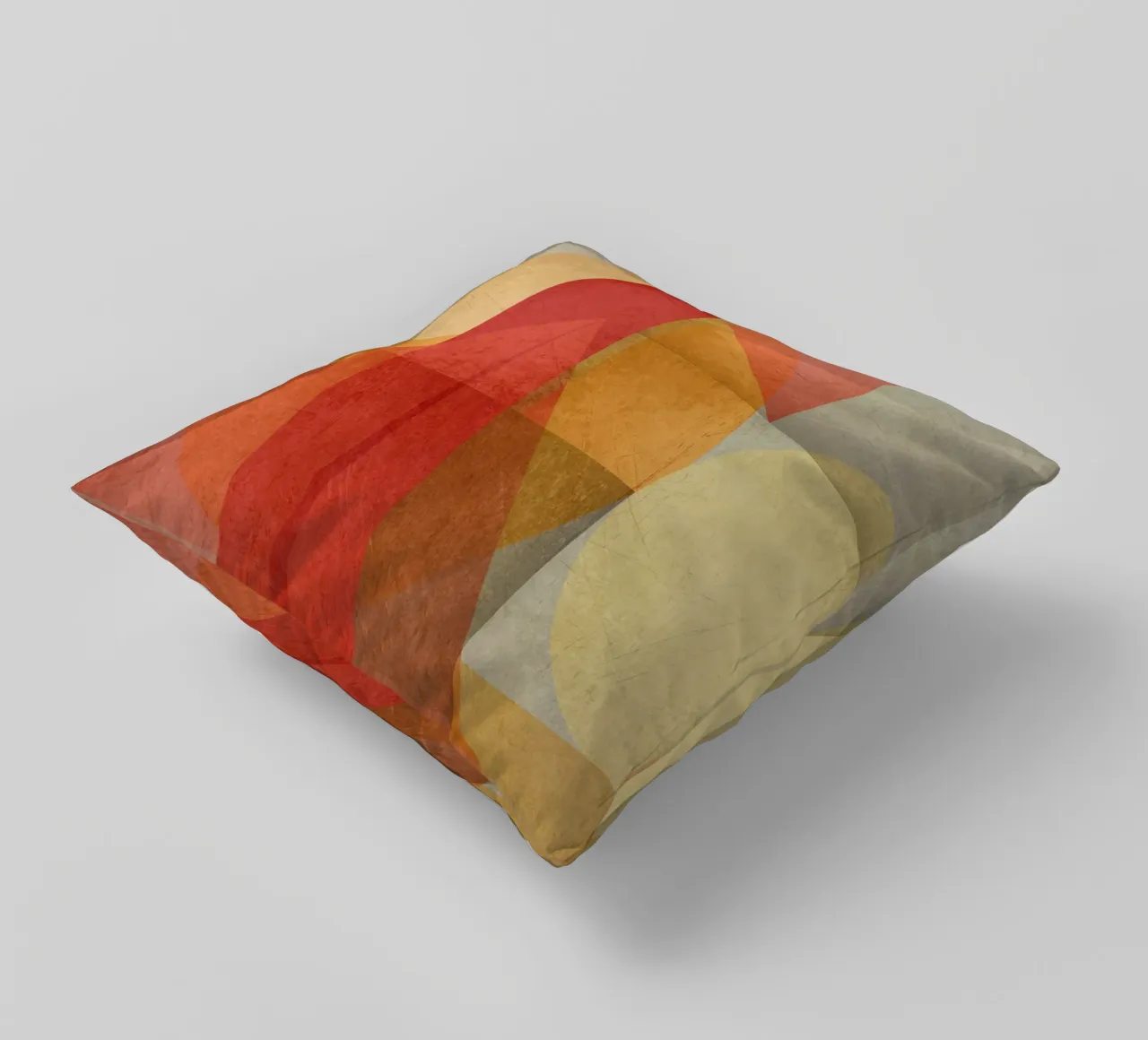 Abstract composition in red and yellow cuscino da MirimoART