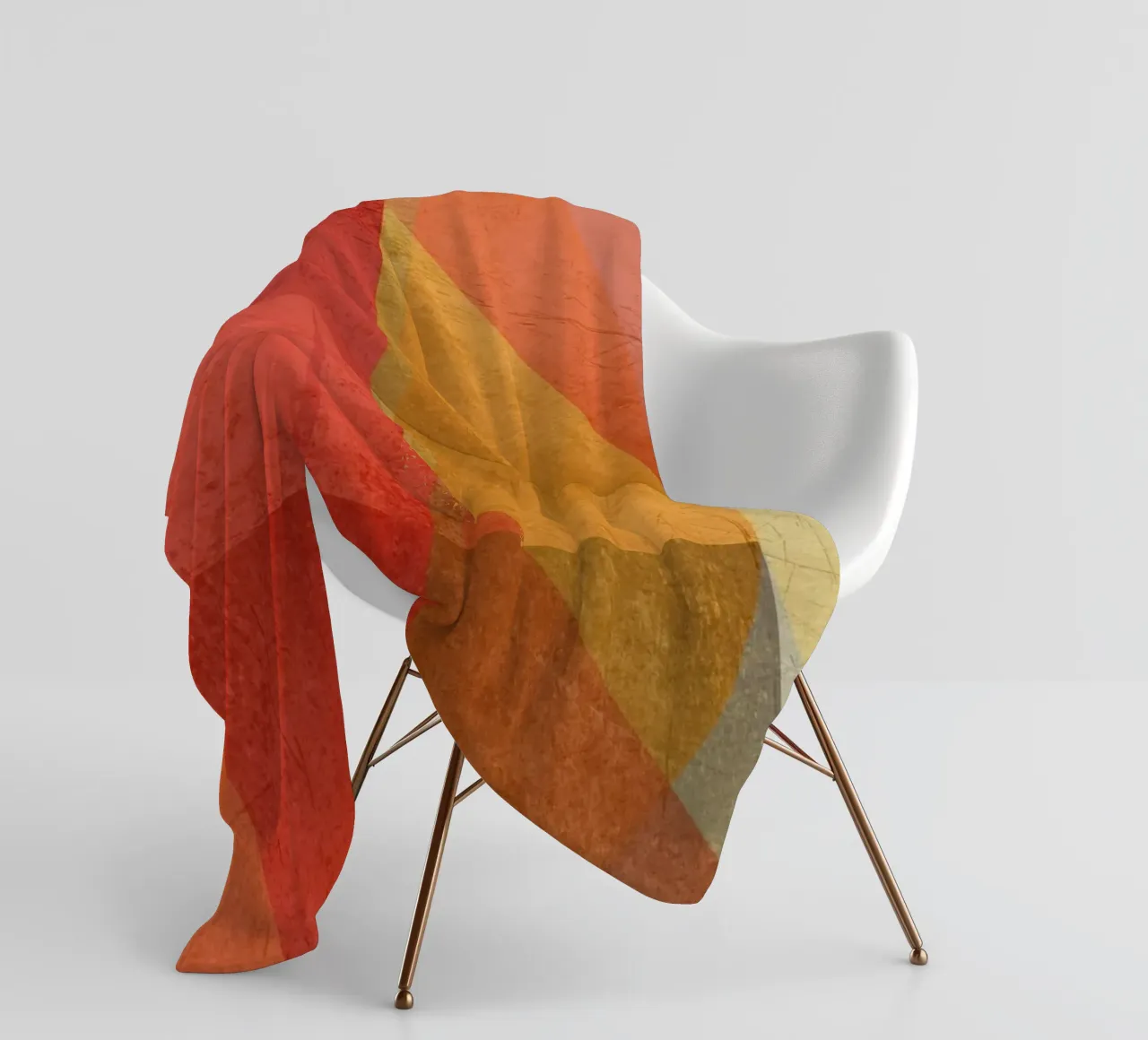 Abstract composition in red and yellow manta de franela de MirimoART