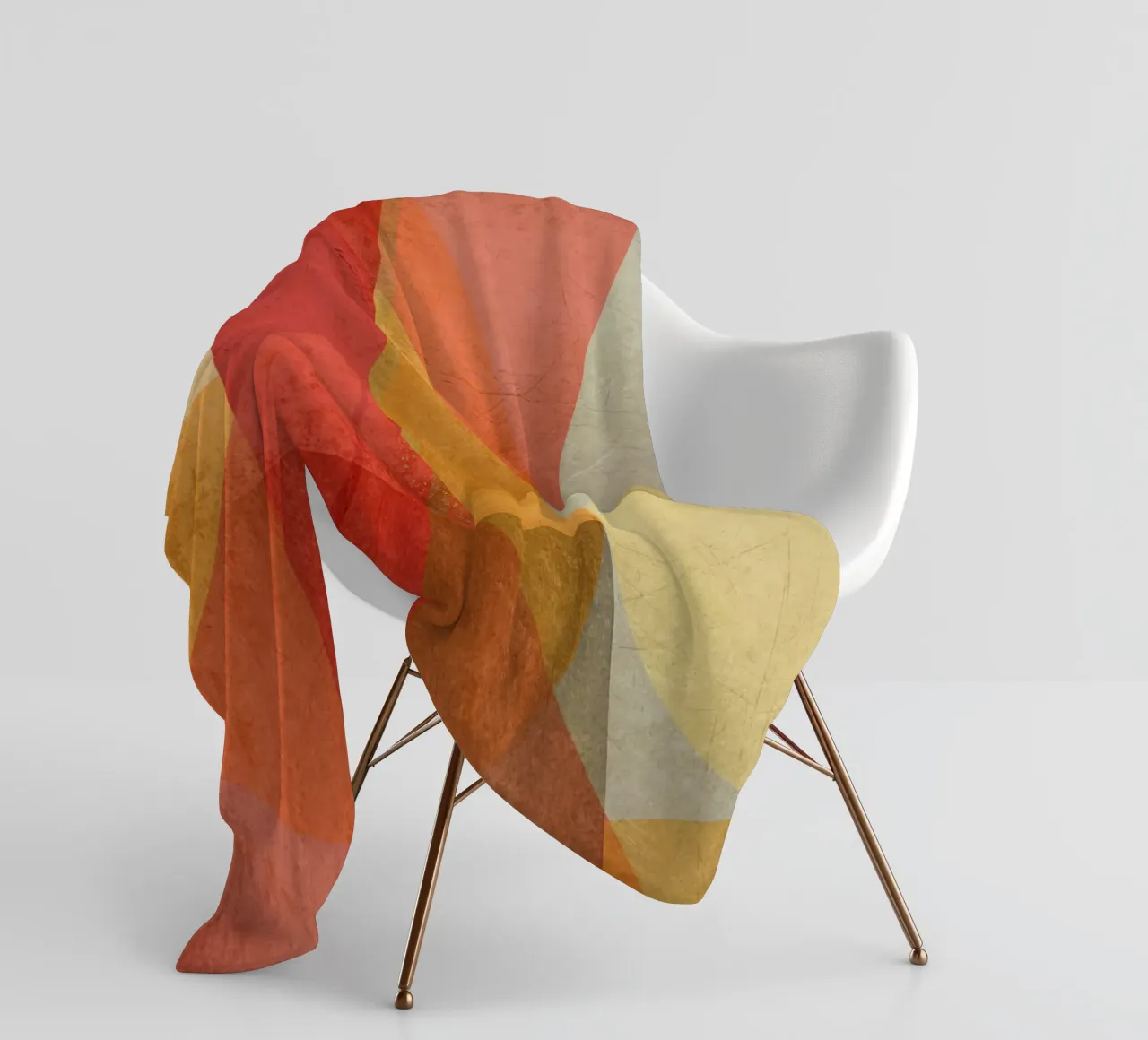 Abstract composition in red and yellow manta de franela de MirimoART