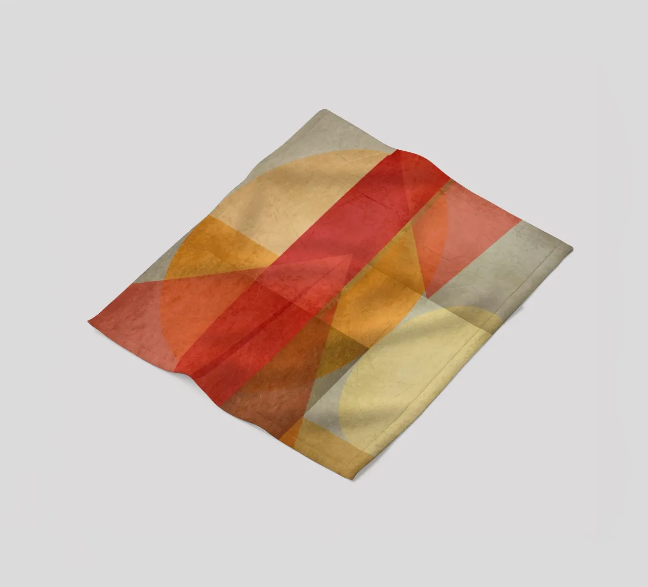 Abstract composition in red and yellow manta de franela de MirimoART