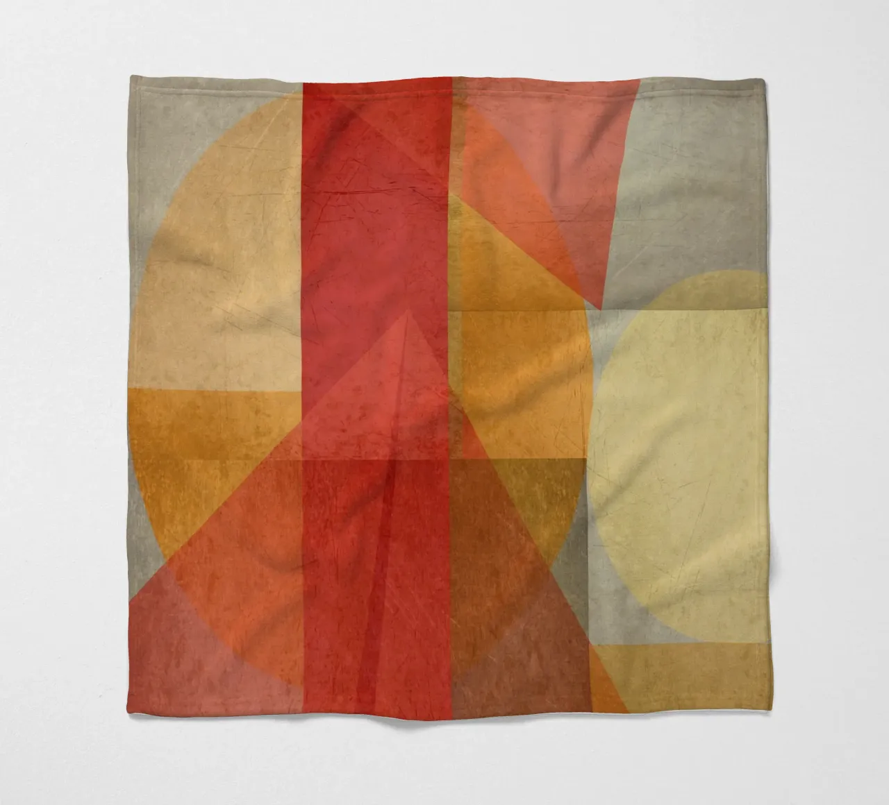 Abstract composition in red and yellow manta de franela de MirimoART