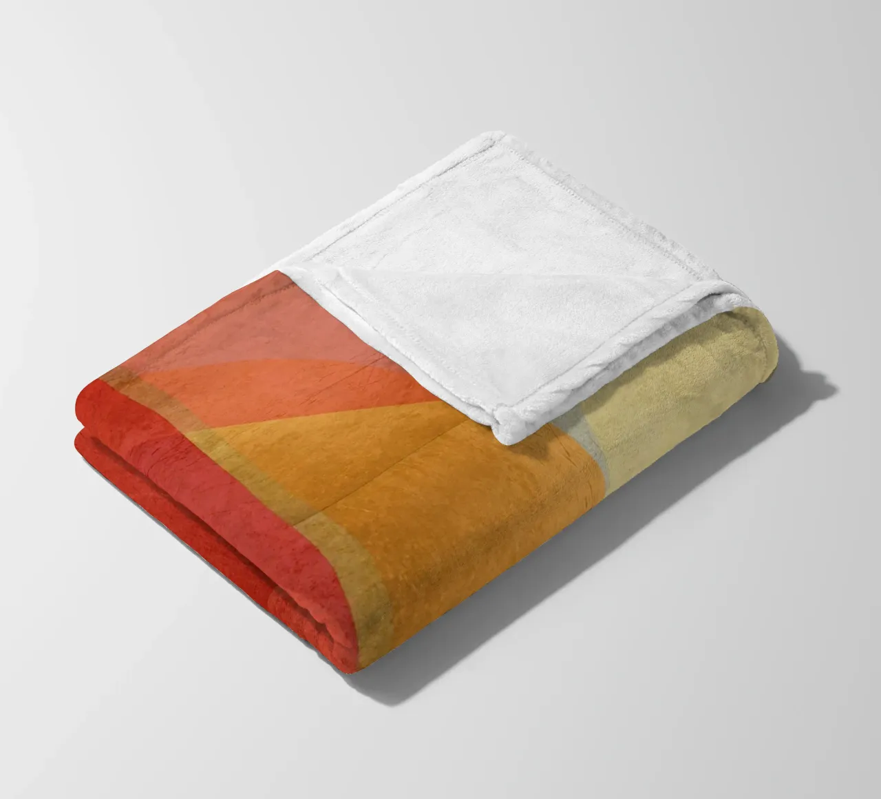 Abstract composition in red and yellow manta de franela de MirimoART