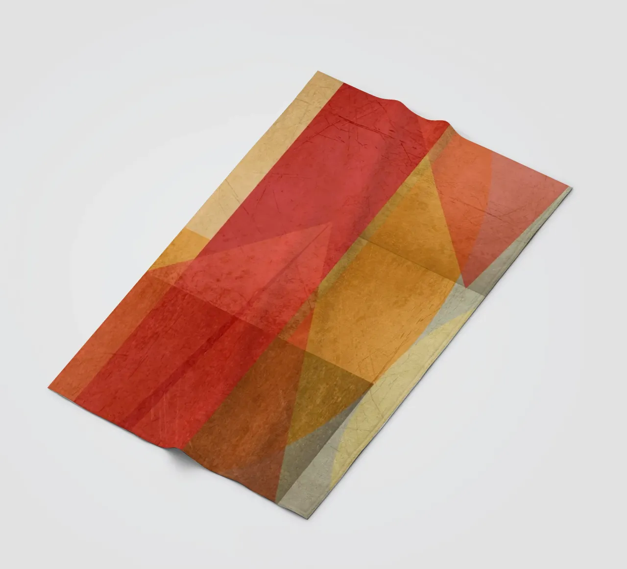 Abstract composition in red and yellow coperta in pile da MirimoART