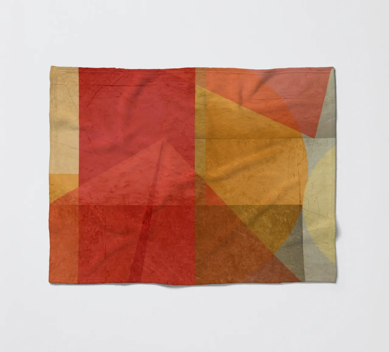 Abstract composition in red and yellow manta de franela de MirimoART