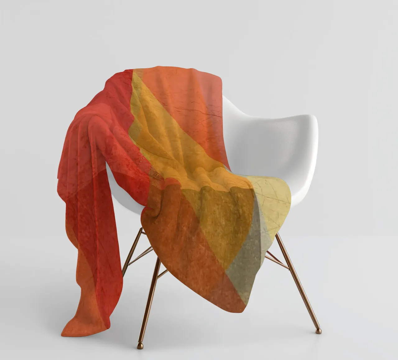 Abstract composition in red and yellow manta de franela de MirimoART