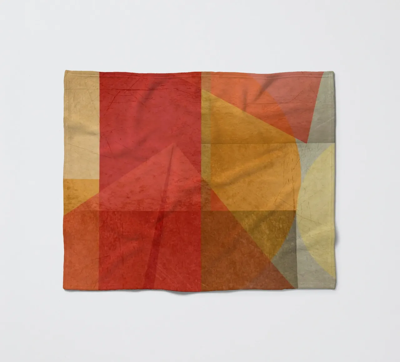 Abstract composition in red and yellow manta de franela de MirimoART
