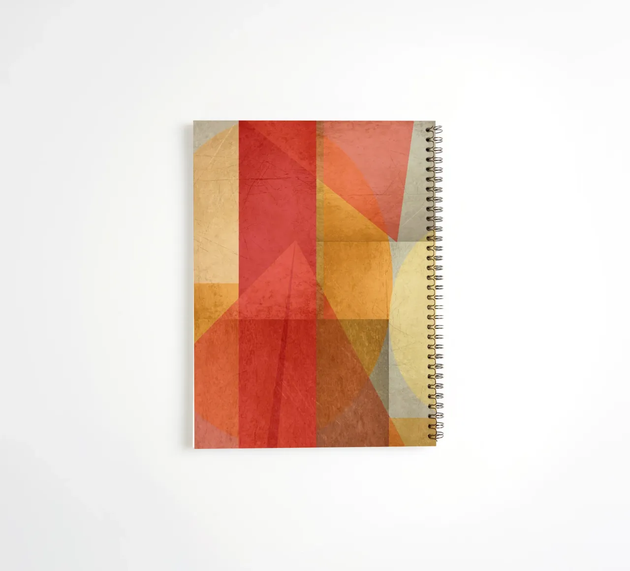Abstract composition in red and yellow cuaderno de espiral de MirimoART