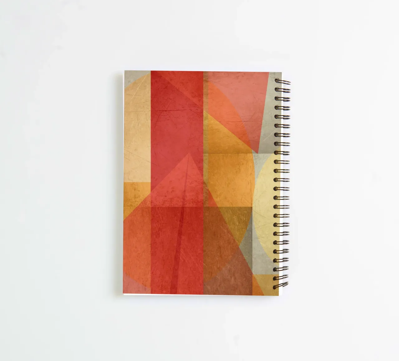 Abstract composition in red and yellow cuaderno de espiral de MirimoART