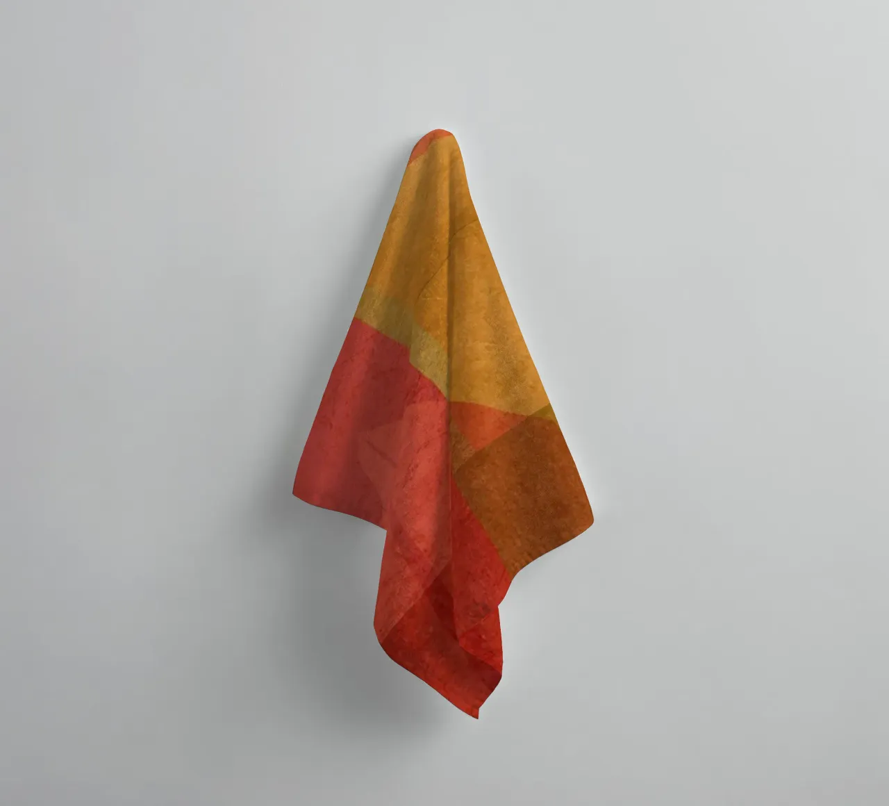 Abstract composition in red and yellow serviette de bain de MirimoART