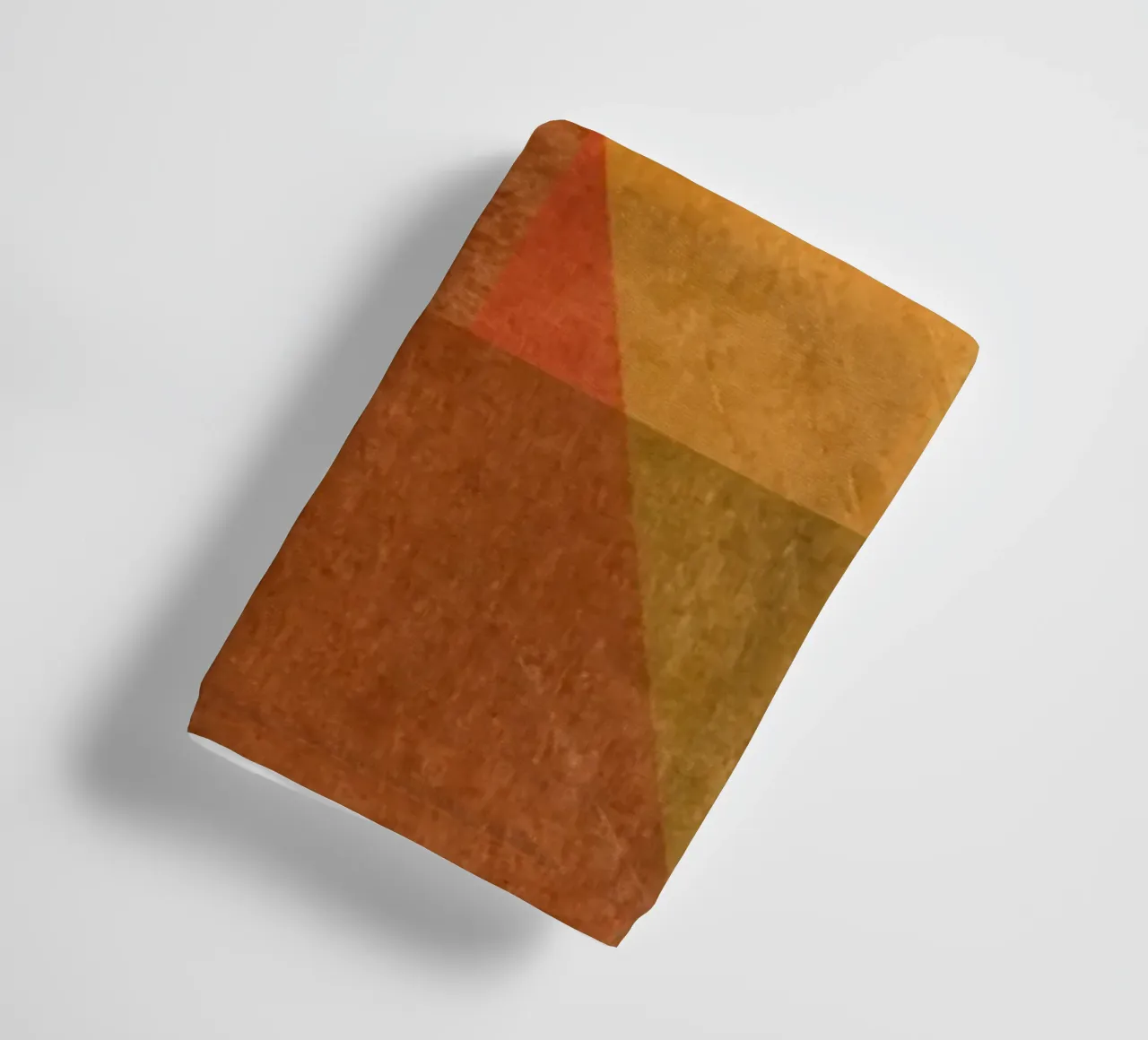 Abstract composition in red and yellow serviette de bain de MirimoART