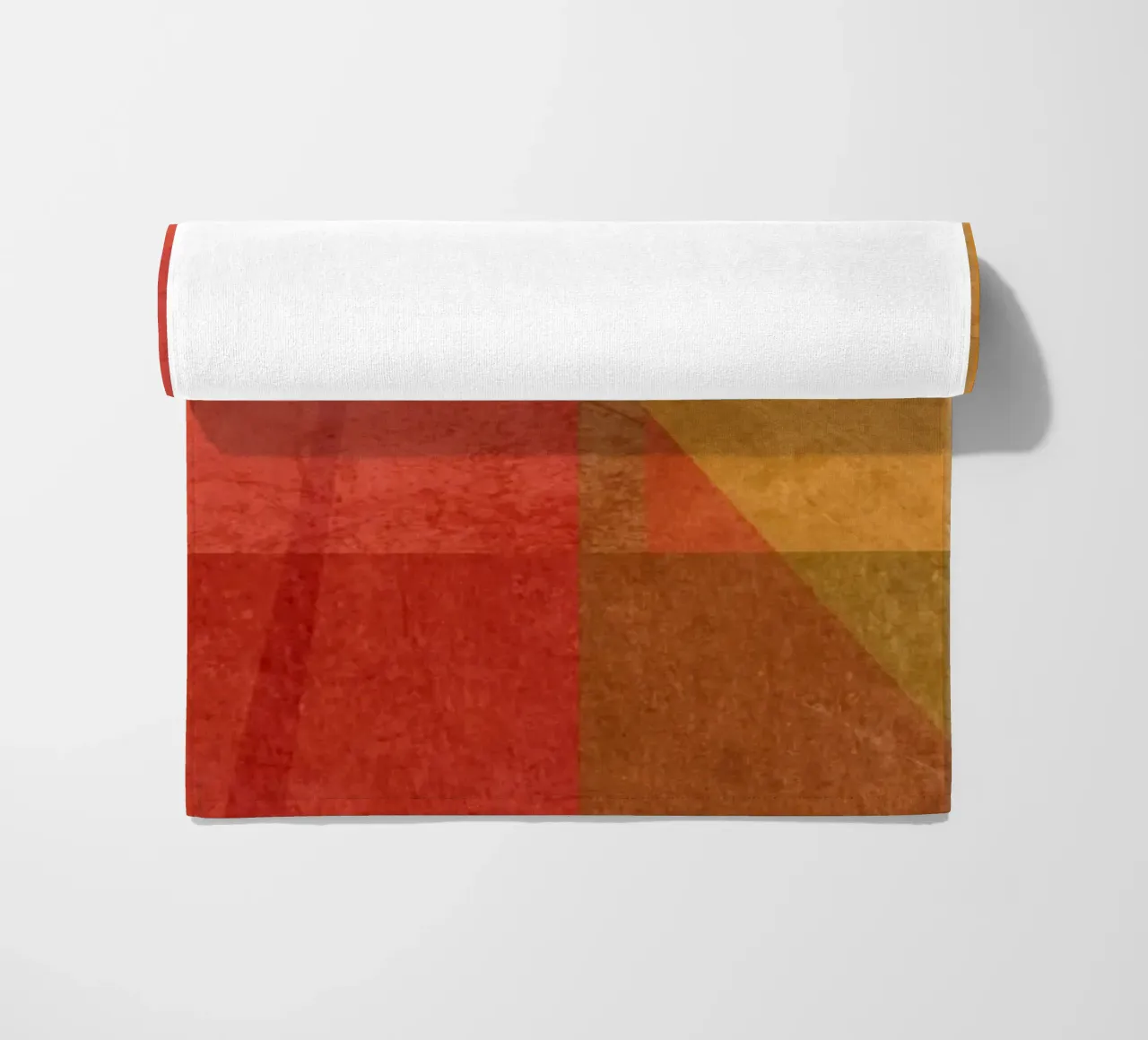 Abstract composition in red and yellow Strandtuch von MirimoART